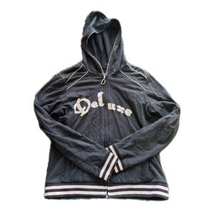 Deluxe Black Zip-Up Hoodie